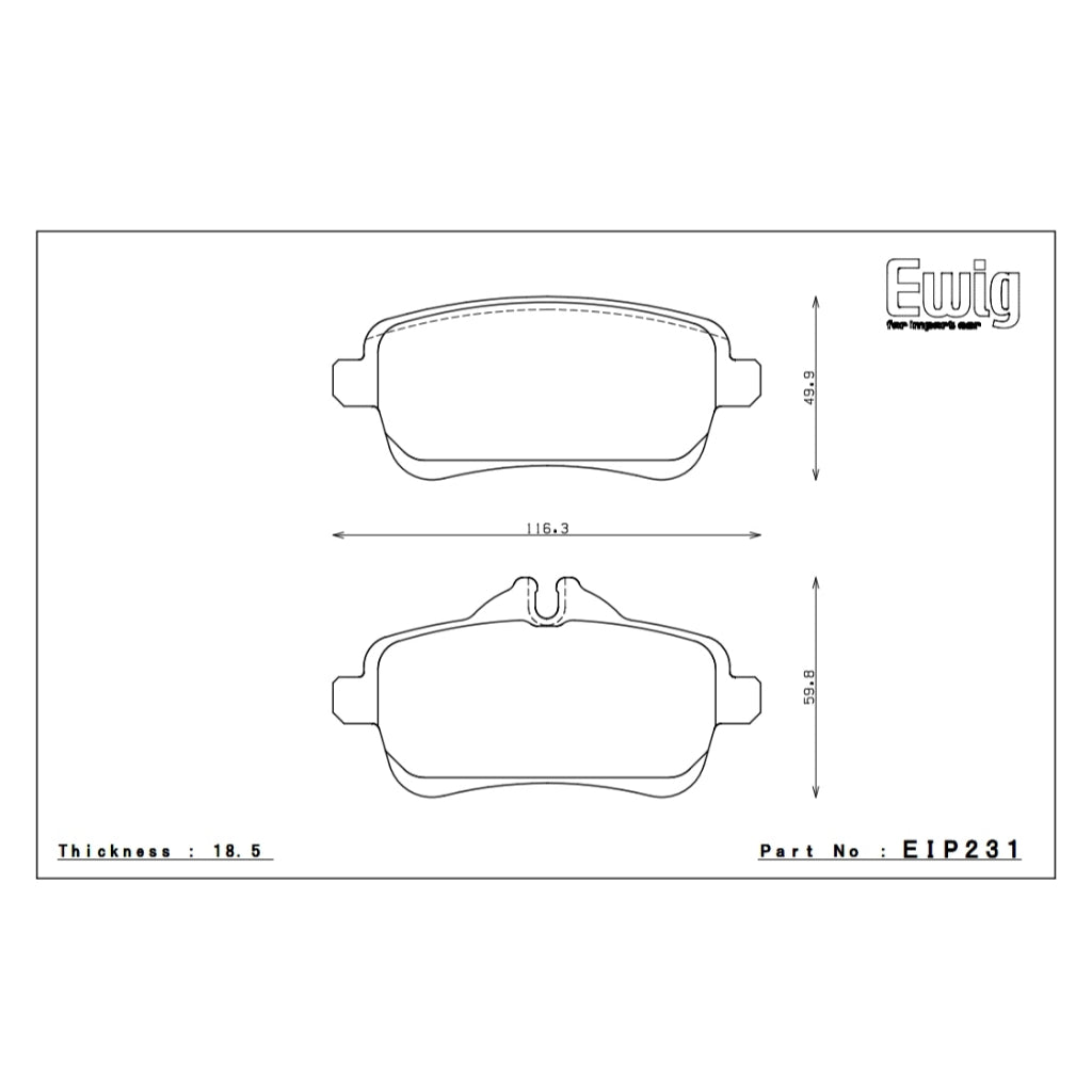 ENDLESS MX72 EIP231 BRAKE PADS FOR W176 A45 (REAR)