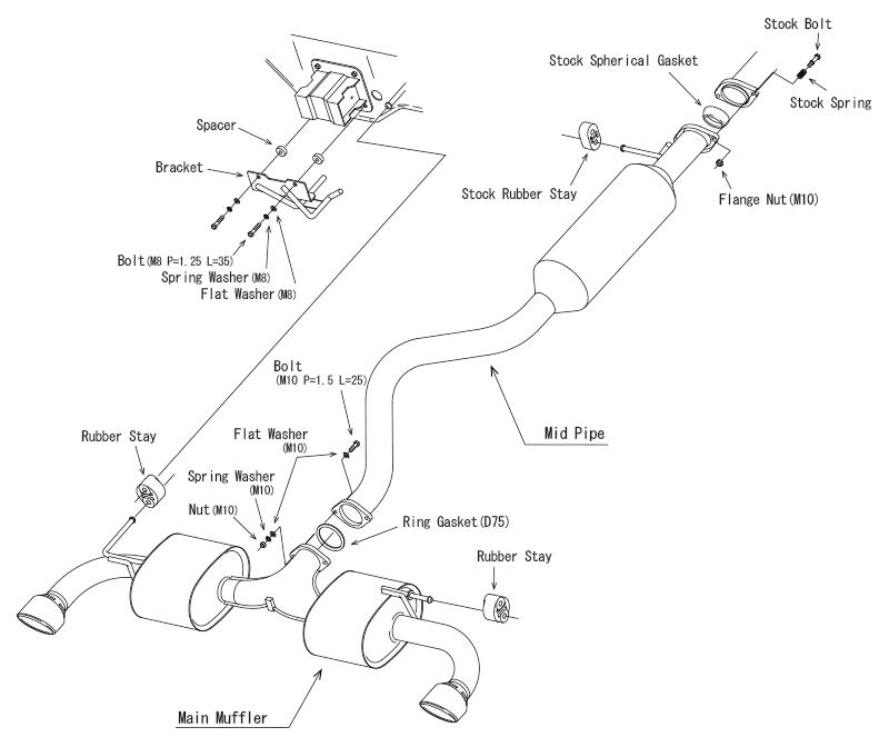 HKS SUPER TURBO TITANIUM MUFFLER GR YARIS GEN2 ( 31030-AT002 )