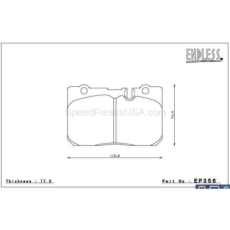 适用于FK2/ FK8/ FL5/ EVO/ STI 4活塞/ TESLA F50的ENDLESS CC-Rg刹车片