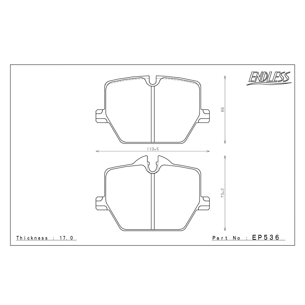 ENDLESS MX72 EP536 刹车片 适用于SUPRA A90/G20 (后)