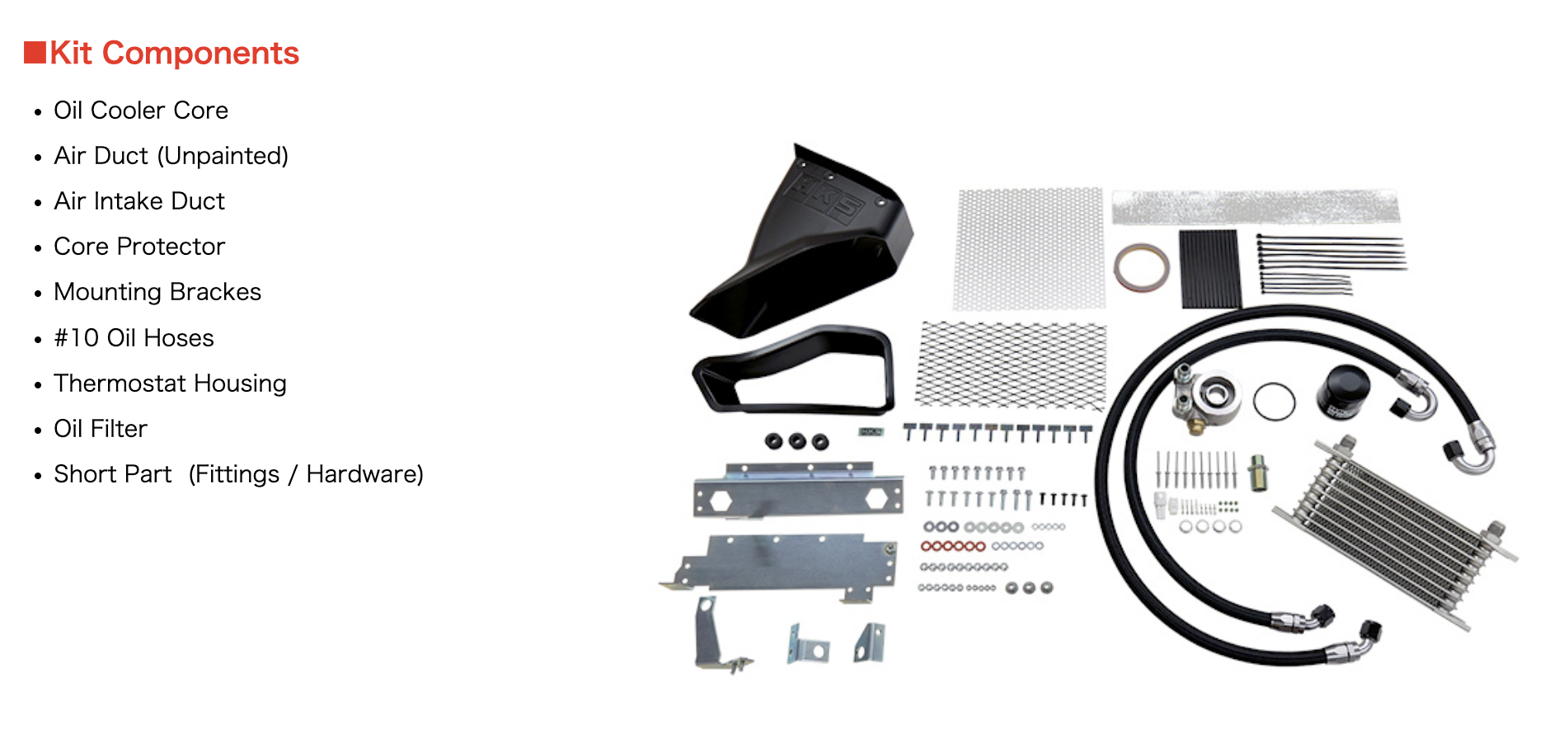 HKS OIL COOLER KIT BLACK FOR CIVIC FL5 ( 15004-AH105 )