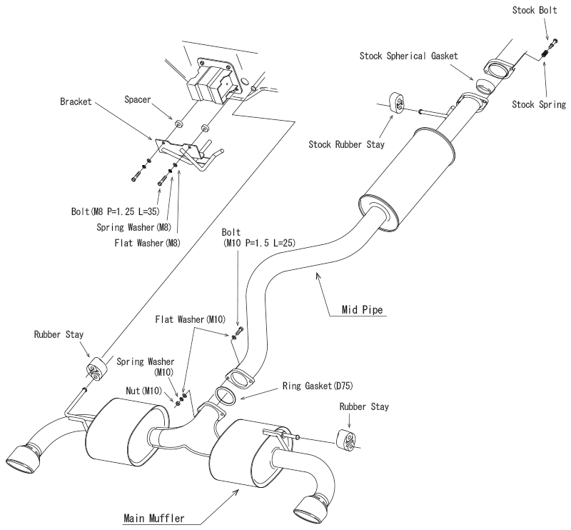 HKS SUPER TURBO MUFFLER GR YARIS GEN 2 ( 31029-AT017 )